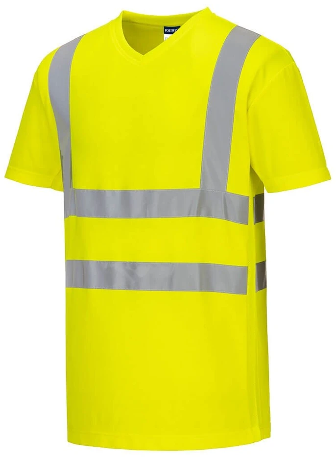 Sportiniai PORTWEST S179 V kaklo marškinėliai su tinkliniais įsiuvais, Dydis: 4XL, Pw spalvos: Oranžinis