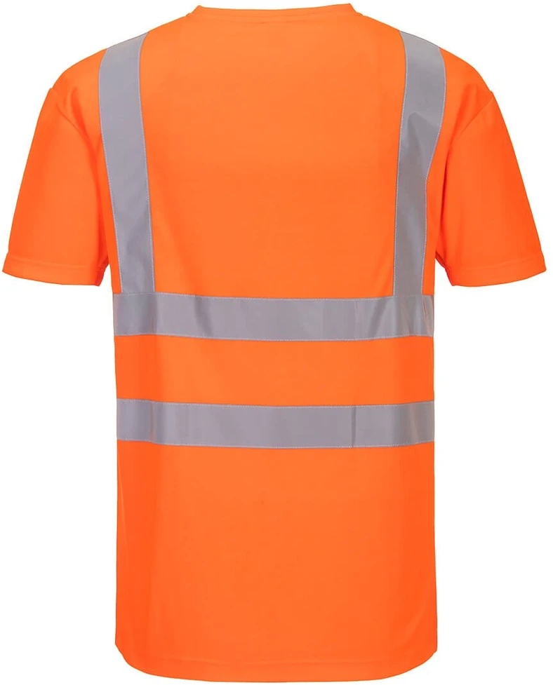 Sportiniai PORTWEST S179 V kaklo marškinėliai su tinkliniais įsiuvais, Dydis: 4XL, Pw spalvos: Oranžinis