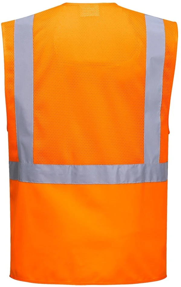 Tinklinė gero matomumo PORTWEST C496 vadovo liemenė, Dydis: XXXL, Pw spalvos: Geltona