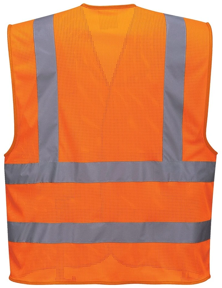 Tinklinės medžiagos PORTWEST C370 orui pralaidi liemenė, Dydis: 4X/5X, Pw spalvos: Geltona