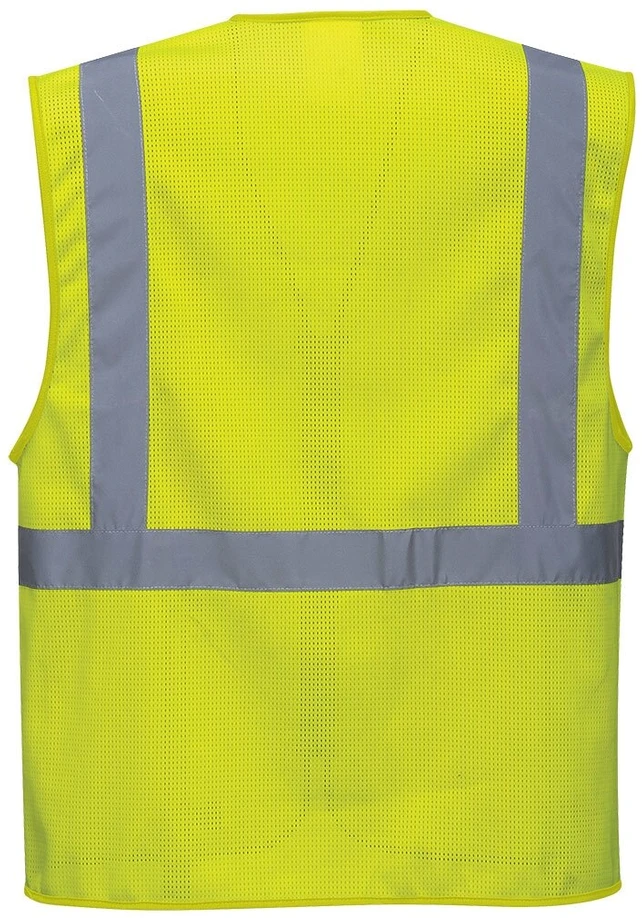 Tinklinės medžiagos PORTWEST C376 vadovo liemenė, Dydis: 4XL, Pw spalvos: Geltona
