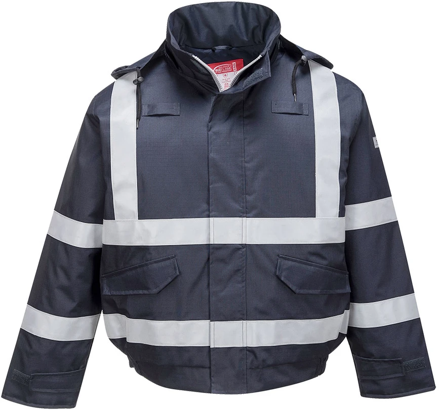 Ugniai atspari striukė striukė nuo lietaus Portwest S783, Dydis: XXXL, Pw spalvos: Navy