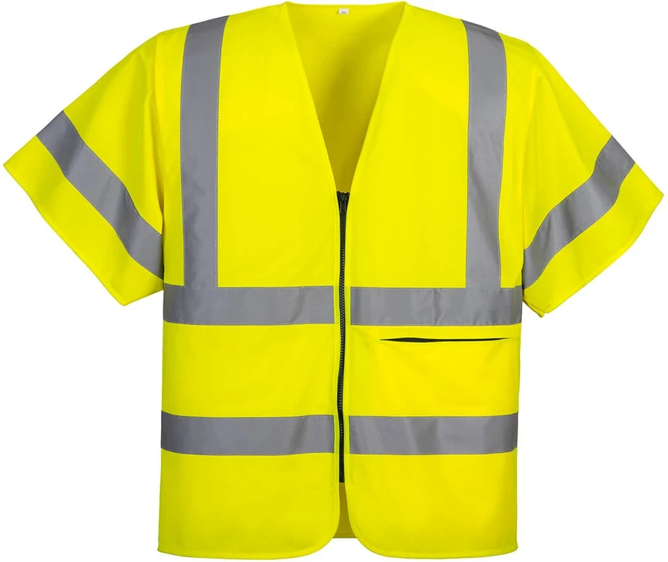 Užtrauktuku užsegama liemenė PORTWEST C372 su pusrankovėmis, Dydis: XL, Pw spalvos: Geltona
