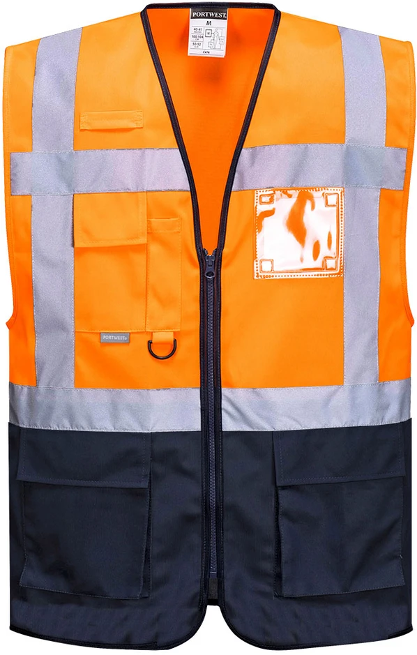 Vadovo liemenė PORTWEST C476, oranžinė, Dydis: L, Pw spalvos: Oranžinis/Navy