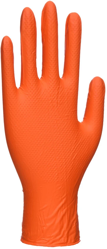 Vienkartinės nitrilinės PORTWEST A930 HD pirštinės (100 vnt.), Dydis: XL, Pw spalvos: Oranžinis