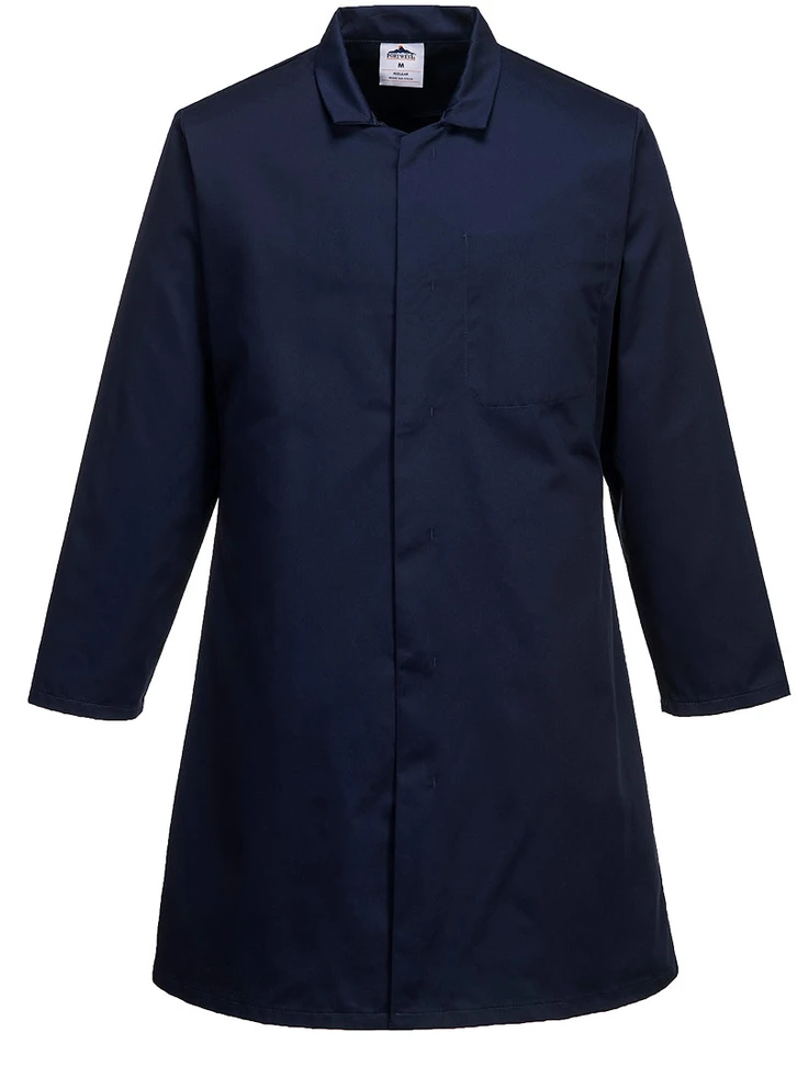 Vyriškas maisto pramonės darbuotojo chalatas su viena kišene PORTWEST 2202, Dydis: XXXL, Pw spalvos: Navy
