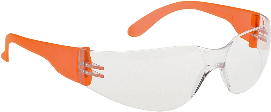 Wrap Around apsauginiai PORTWEST PW32 akiniai, Pw spalvos: Clear/Oranžinis Hi-Vis