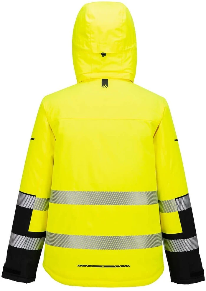Žieminė PORTWEST EV467 gero matomumo striukė, Dydis: XXL, Pw spalvos: Geltona/Juodas