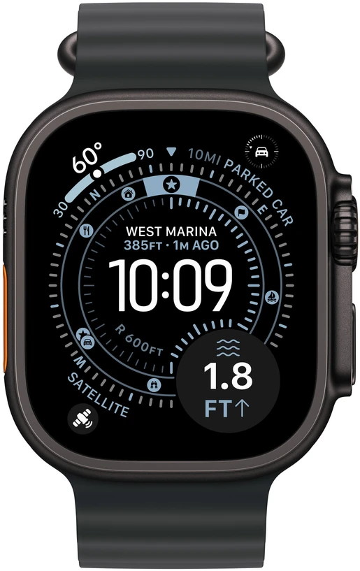 Apple Watch 49mm Black Ocean Band - Black Titanium Finish - MYPD3ZM/A
