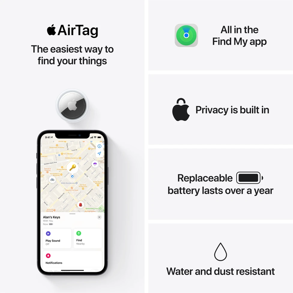 Apple AirTag (1 Pack) (1st gen) - MX532ZM/A