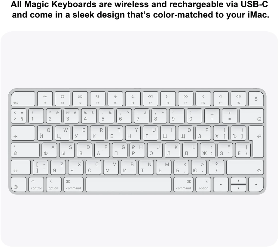 Apple iMac 24” 4.5K Retina M4 8‑core CPU 8‑core GPU/16GB/256GB/Silver/RUS - MWUC3RU/A