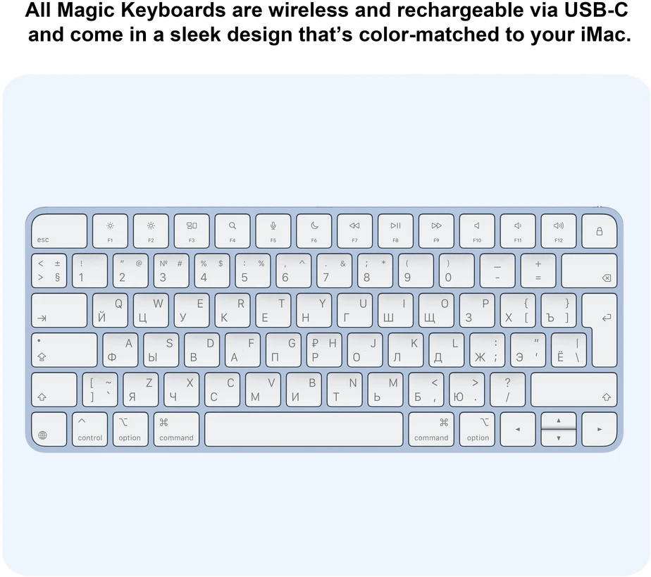 Apple iMac 24” 4.5K Retina M4 8‑core CPU 8‑core GPU/16GB/256GB/Blue/RUS - MWUF3RU/A