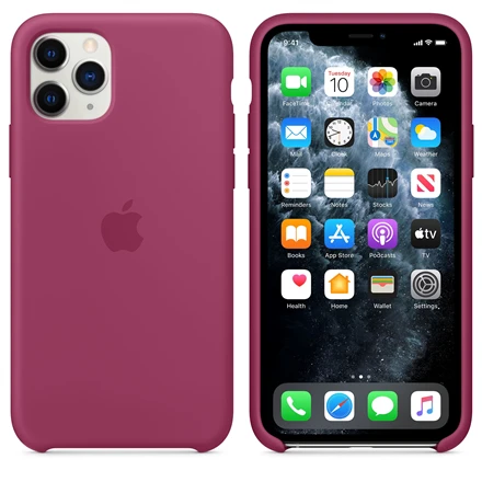 Apple iPhone 11 Pro Silikoninis dėklas - Tamsiai rožinis