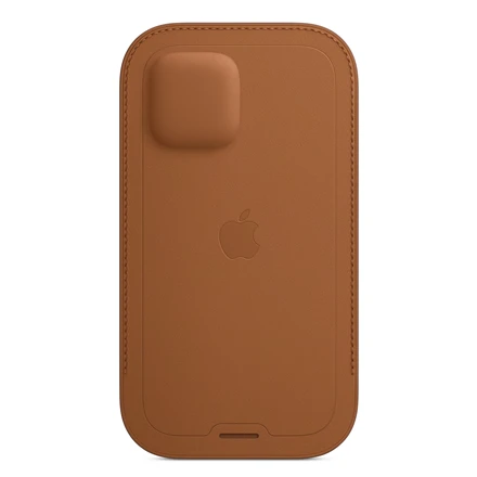 Dėklas Apple iPhone 12 | 12 Pro odinė rankovė su MagSafe - balno ruda