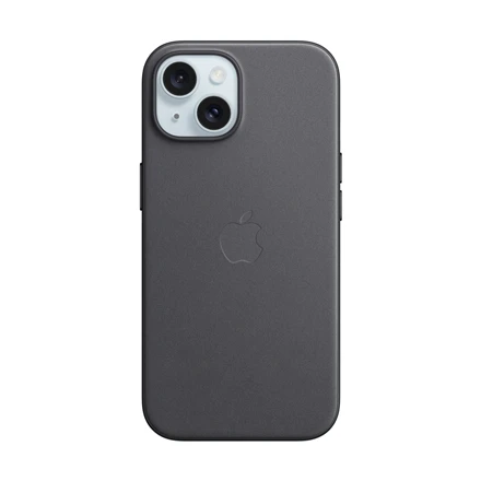 Apple iPhone 15 FineWoven dėklas su MagSafe – juodas