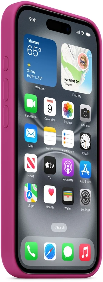 Apple iPhone 16 Silicone Case with MagSafe - Fuchsia - MYY53ZM/A