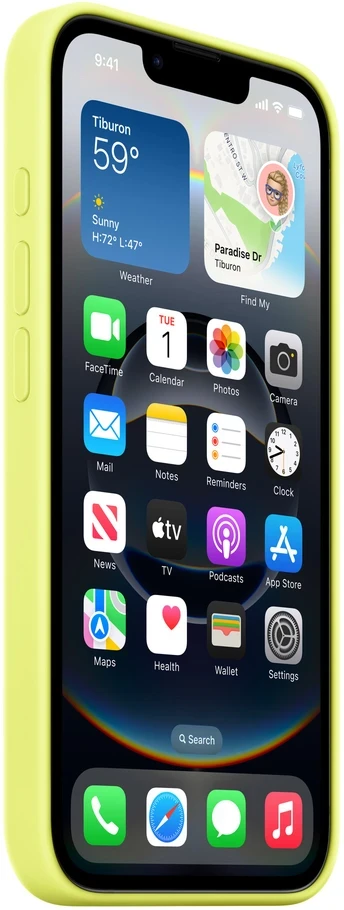 Apple iPhone 16e Silicone Case - Neon Yellow - MGYW4ZM/A