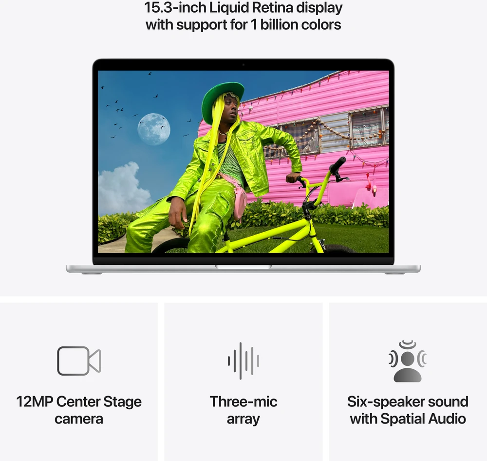 Apple MacBook Air 15" M5 10‑core CPU 10‑core GPU/24GB/1TB/Silver/RUS - Z1LS0008P