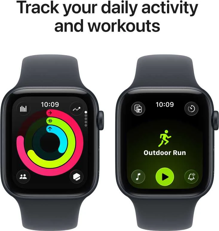 Apple Watch SE 3 GPS 40mm Midnight Aluminium Case with Midnight Sport Band - S/M - MEH94ET/A
