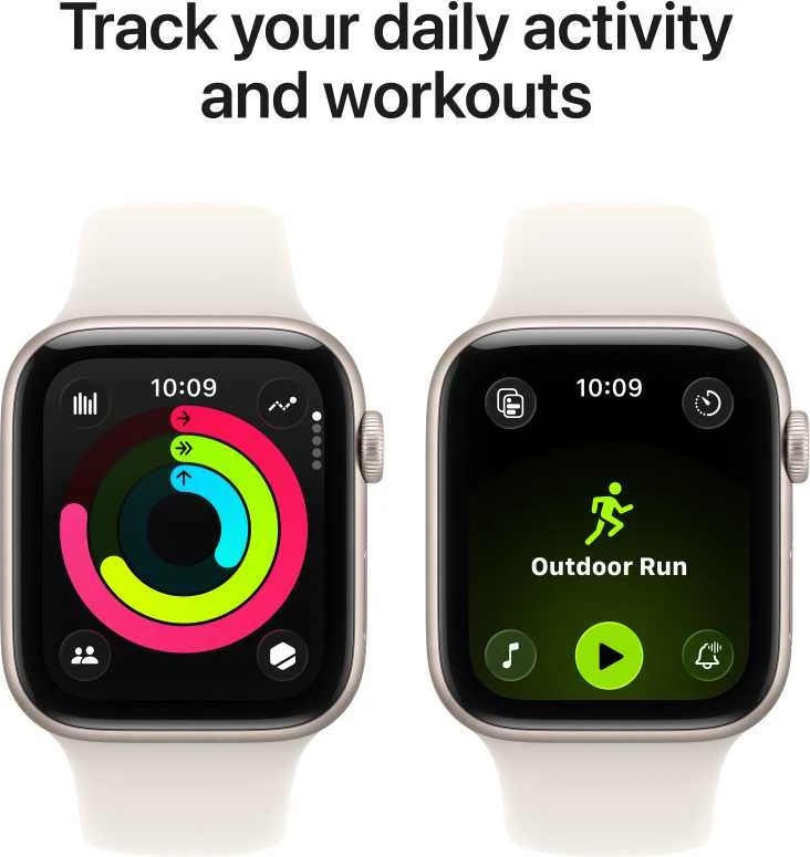 Apple Watch SE 3 GPS + Cellular 40mm Starlight Aluminium Case with Starlight Sport Band - S/M - MEP64ET/A