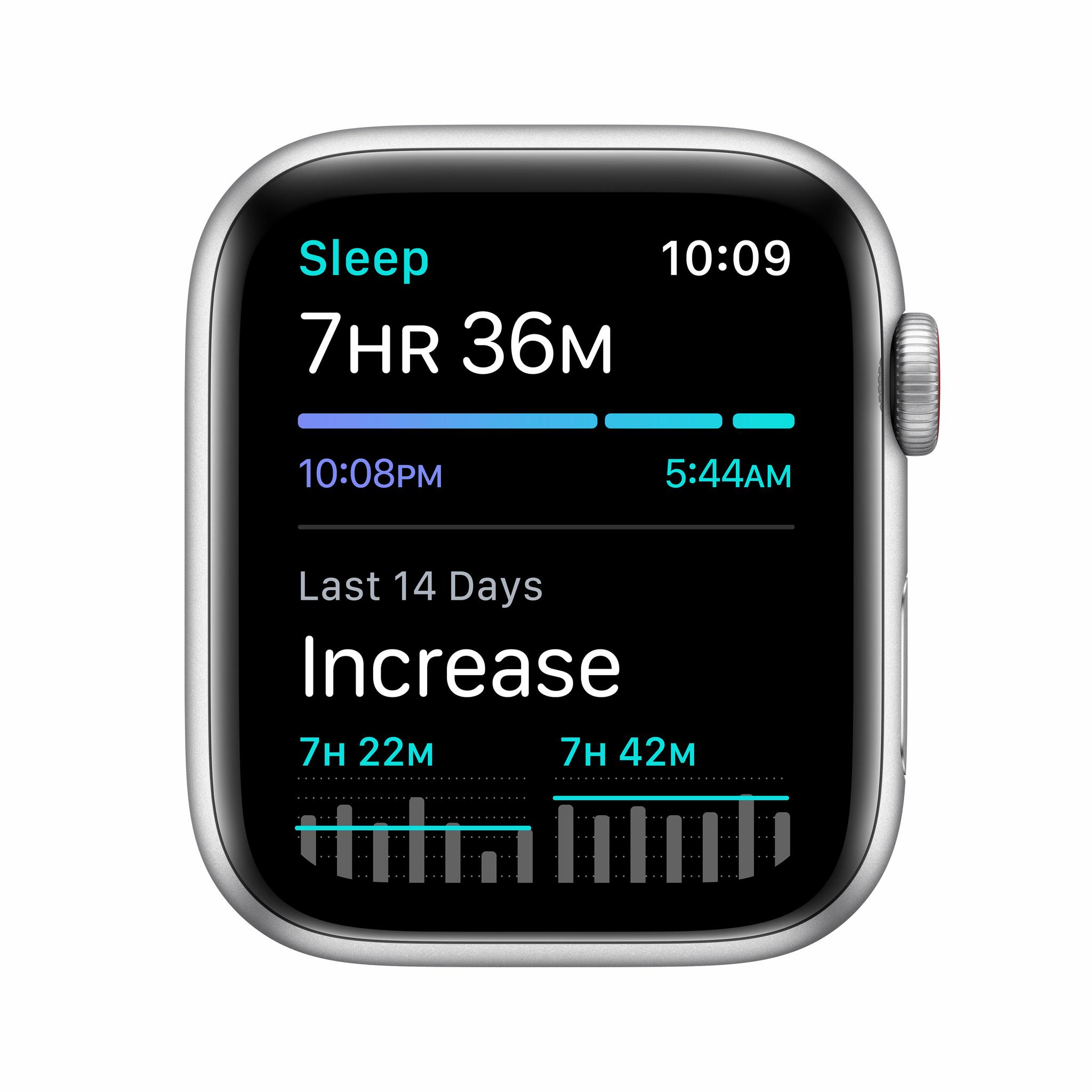 Išmanusis laikrodis Apple Watch SE GPS + Cellular, 44mm Sidabrinis  Aliuminio Case with Deep Navy Sport Loop LT | Varle.lt