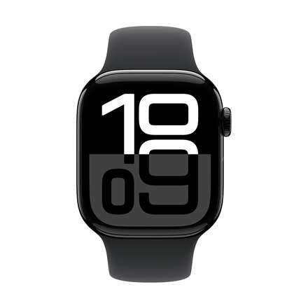 Išmanusis laikrodis Apple Watch Series 10 GPS 42mm Jet Juodas Aliuminio Case with Juodas Sport Band - S/M