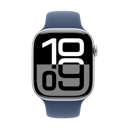 Išmanusis laikrodis Apple Watch Series 10 GPS 46mm Sidabrinis Aliuminio Case with Denim Sport Band - M/L