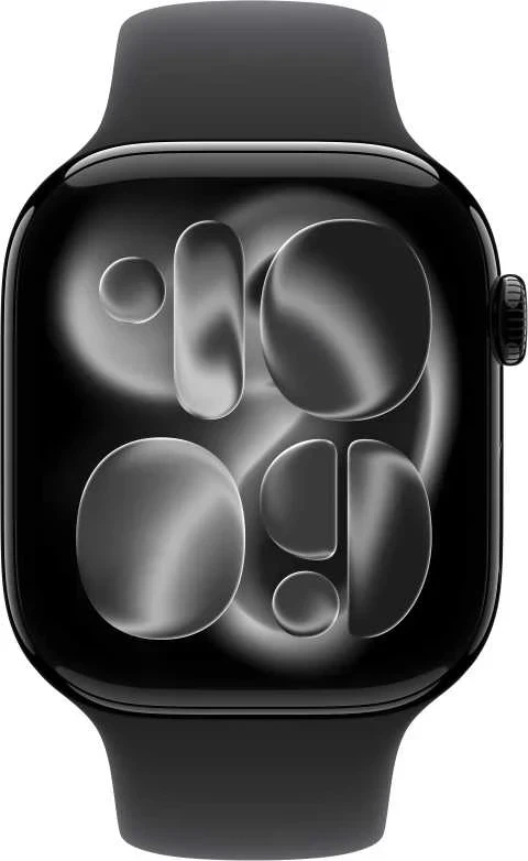 Apple Watch Series 11 GPS 42mm Jet Black Aluminium Case with Black Sport Band - S/M - MEQT4ET/A
