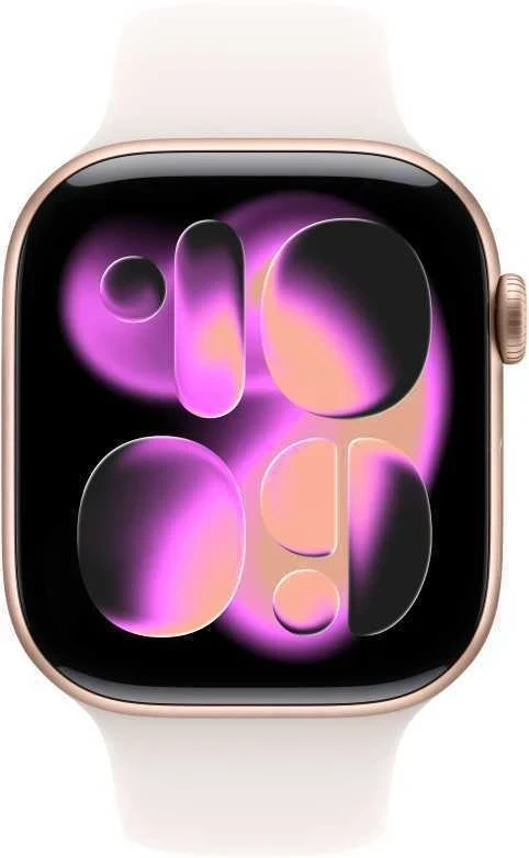 Apple Watch Series 11 GPS + Cellular 42mm Rose Gold Aluminium Case with Light Blush Sport Band - S/M - MF8E4ET/A