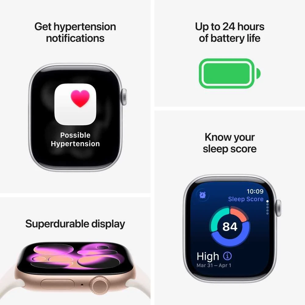 Apple Watch Series 11 GPS + Cellular 42mm Space Grey Aluminium Case with Black Sport Band - M/L - MF8C4ET/A