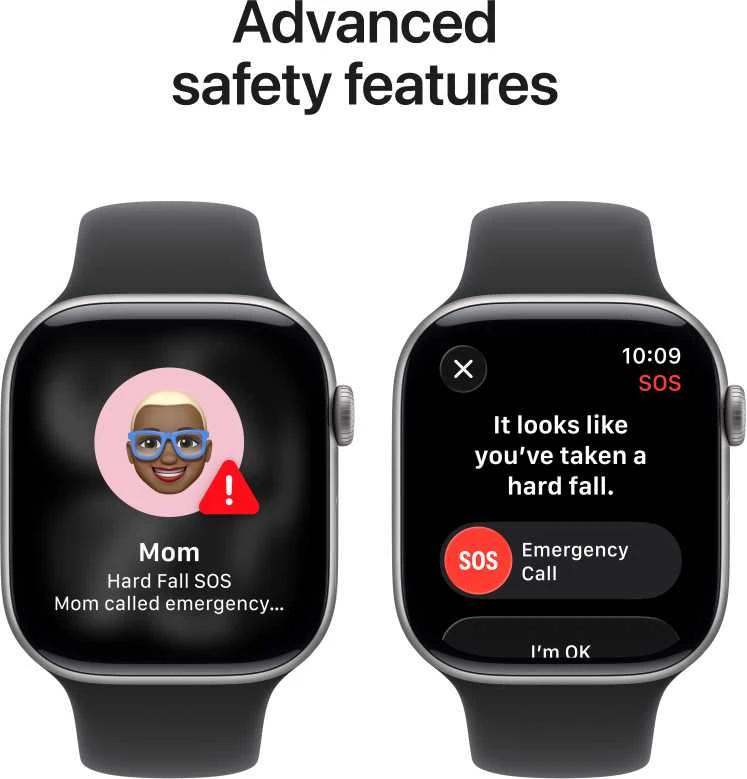 Apple Watch Series 11 GPS + Cellular 46mm Space Grey Aluminium Case with Black Sport Band - S/M - MFC94ET/A