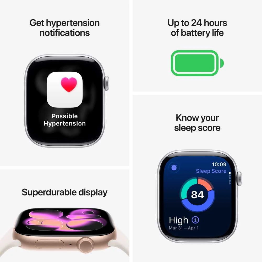 Apple Watch Series 11 GPS + Cellular 46mm Jet Black Aluminium Case with Black Sport Band - S/M - MFC24ET/A