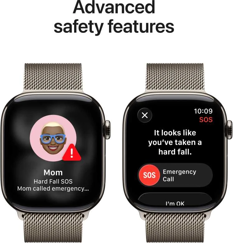 Apple Watch Series 11 GPS + Cellular 46mm Natural Titanium Case with Natural Milanese Loop - M/L - MFD04ET/A