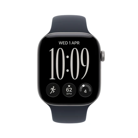 Apple Watch Series 12 GPS 46mm Space Grey Aluminium Case with Navy Blue Sport Band - S/M - MJEH4ET/A