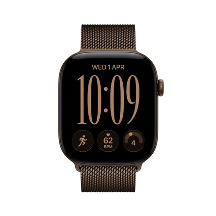 Apple Watch Series 12 GPS + Cellular 46mm Dark Bronze Aluminium Case with Dark Bronze Milanese Loop - M/L - MKDG4ET/A