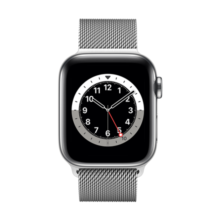 Išmanusis laikrodis Apple Watch Series 6 GPS + Cellular, 40 mm, Sidabrinės  spalvos nerūdijančio plieno korpusas su sidabrinės spalvos Milanese  dirželiu | Varle.lt