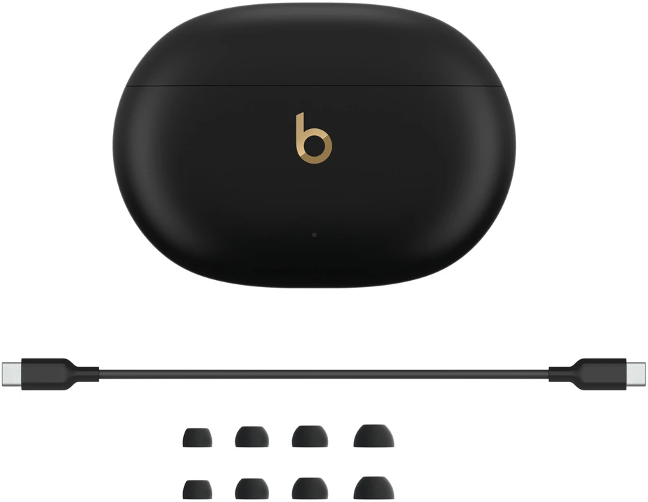 Beats Studio Buds + - True Wireless Noise Cancelling Earbuds - Black / Gold - MQLH3ZM/A