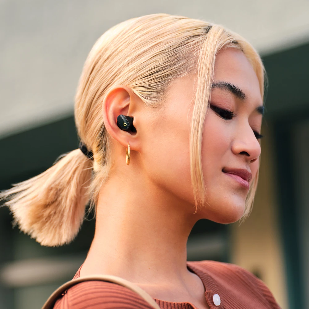 Beats Studio Buds + - True Wireless Noise Cancelling Earbuds - Black / Gold - MQLH3ZM/A