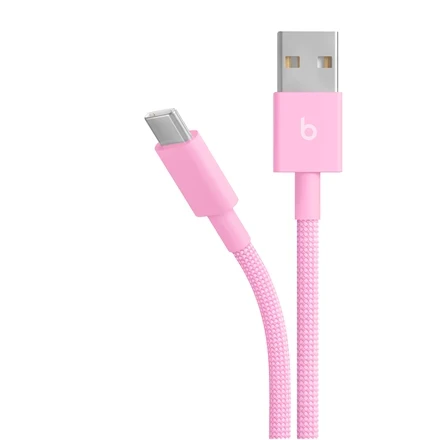 Beats USB-A to USB-C Woven Cable (1.5m) - Power Pink - MK8R4ZM/A