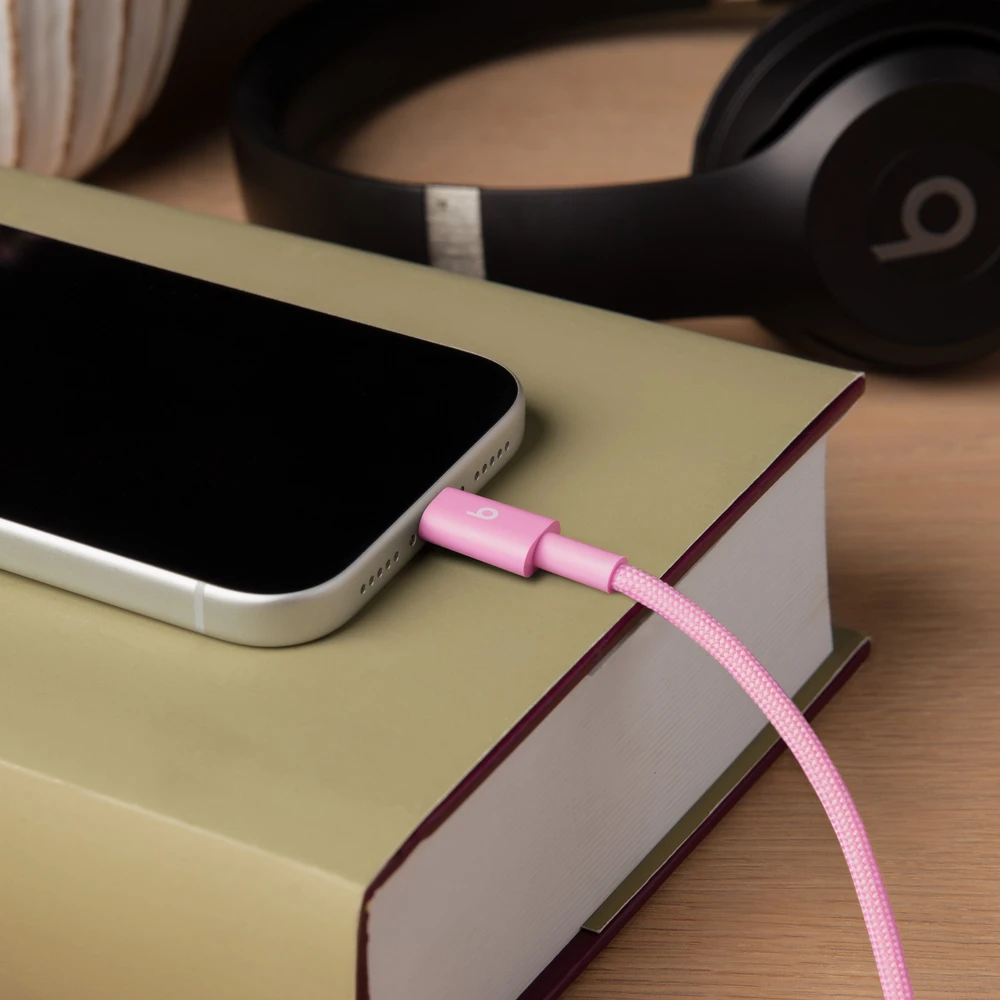 Beats USB-A to USB-C Woven Cable (1.5m) - Power Pink - MK8R4ZM/A