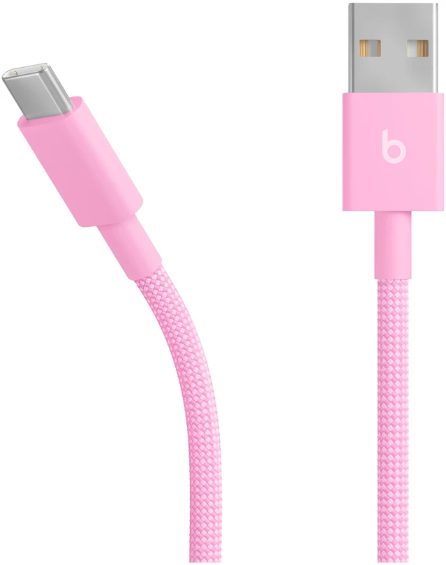 Beats USB-A to USB-C Woven Cable (1.5m) - Power Pink - MK8R4ZM/A