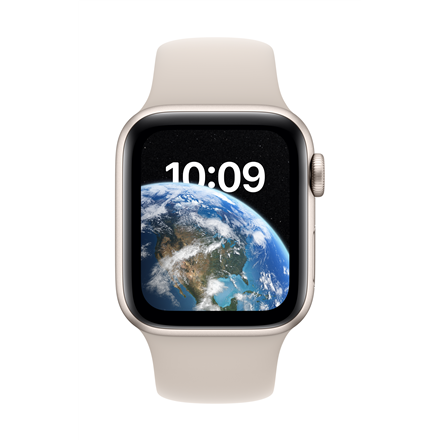 Išmanusis laikrodis Apple Watch SE (2nd Gen) GPS + Cellular, 40 mm, "Starlight" spalvos aliuminio korpusas su "Starlight" spalvos sportiniu dirželiu