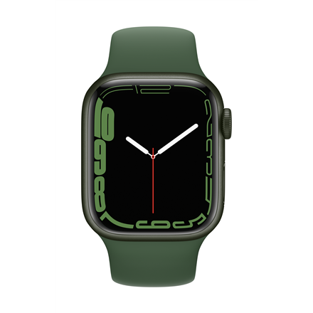 Išmanusis laikrodis Apple Watch Series 7 MKN03EL/A 41mm, Smart watches, GPS (satellite), Retina LTPO OLED, Jutiklinis ekranas, Heart rate monitorius, Atsparus vandeniui, Bluetooth, Wi-Fi, eSIM, Žalias, Žalias