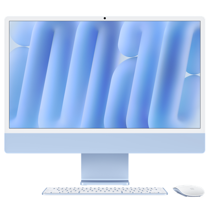 Stacionarus kompiuteris iMac 24 colių 4,5K tinklainė, Apple M4 8C CPU, 8C GPU/16GB/256GB SSD/Blue/INT