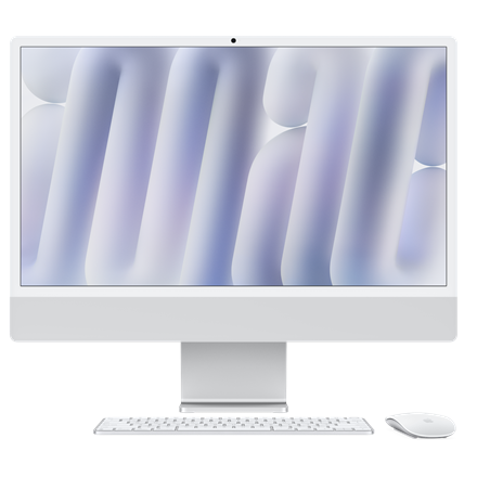 Stacionarus kompiuteris iMac 24” 4.5K Retina Nano-texture Glass, Apple M4 10C CPU, 10C GPU/16GB/256GB SSD/Silver/SWE