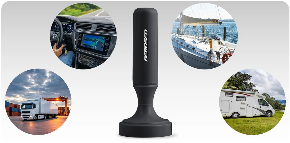 „Berdsen BD-956“ 360 laipsnių televizoriaus „Ultra HD 4K“ vidaus antena, juoda