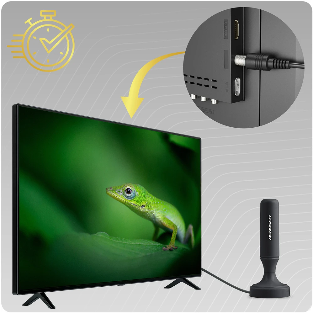 „Berdsen BD-956“ 360 laipsnių televizoriaus „Ultra HD 4K“ vidaus antena, juoda