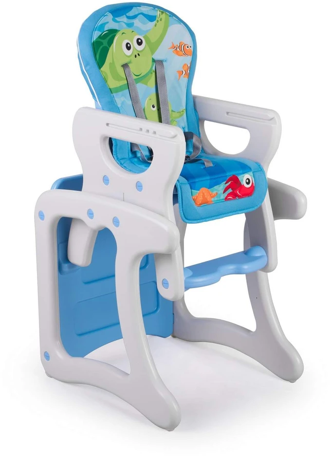 Ricokids Teri 3in1 kūdikio maitinimo kėdutė, pilka ir mėlyna