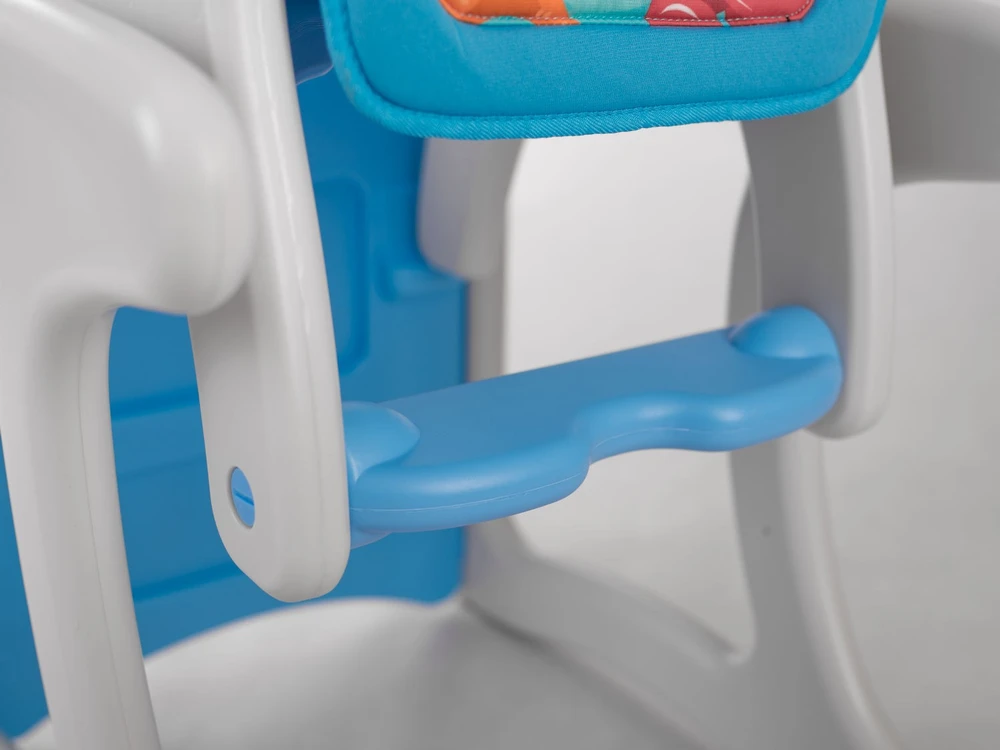 Ricokids Teri 3in1 kūdikio maitinimo kėdutė, pilka ir mėlyna