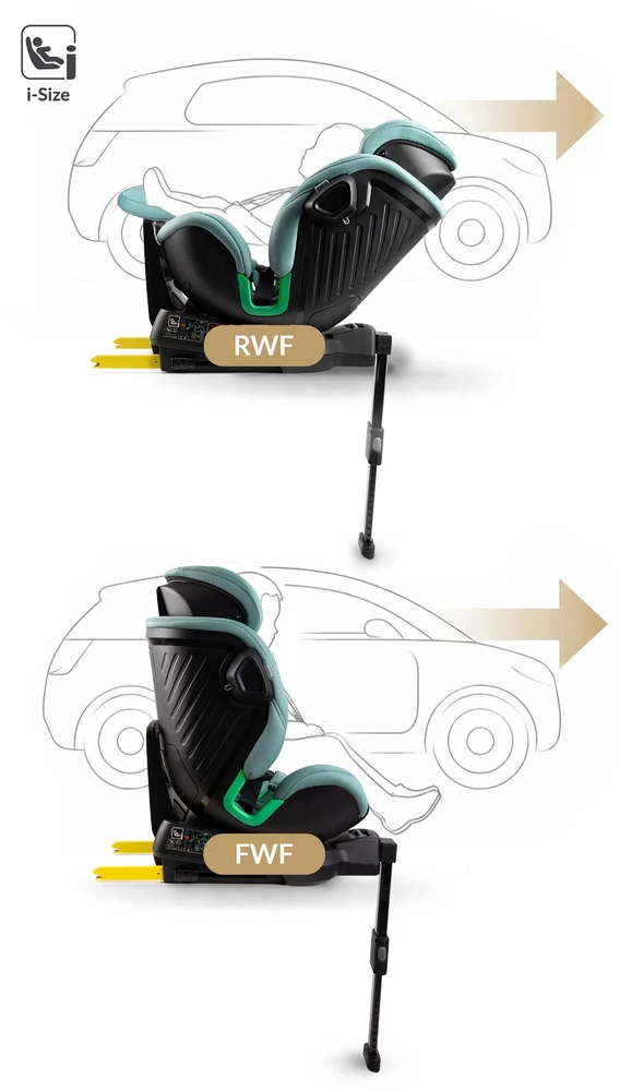 Automobilinė kėdutė oborotowy su nogą Nukido Shelly 0-12 lat I-Size ISOFIX